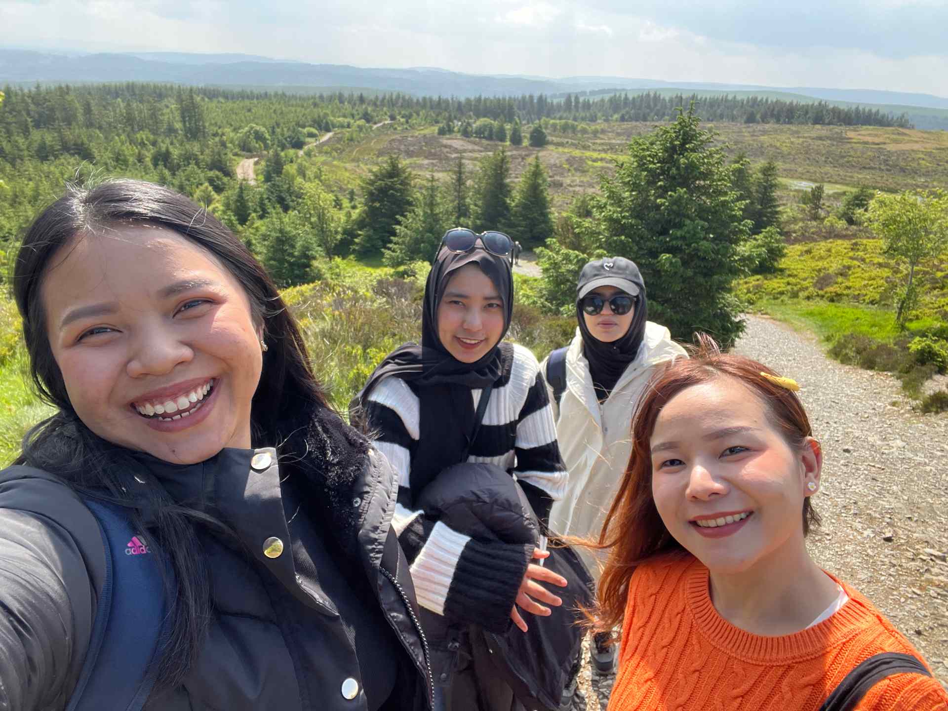 MA TESOL students at Moel Famau